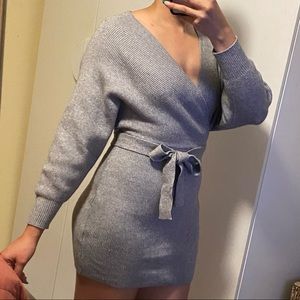 NWT Fashion Nova grey sweater dress
